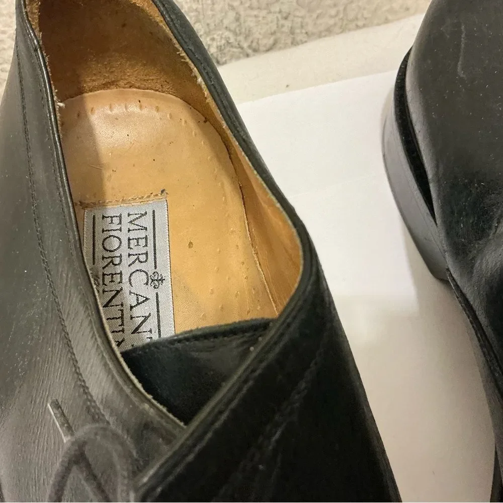 Mercanti Fiorentini Black Leather Oxfords